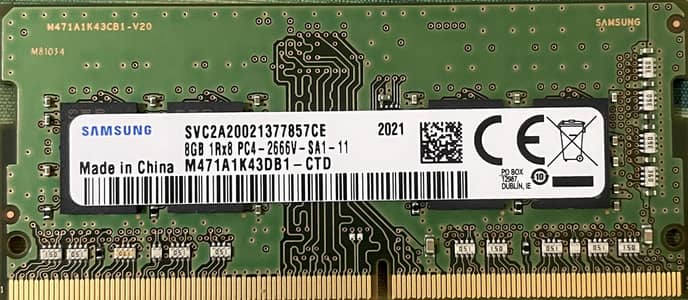 8GB RAM DDR 4