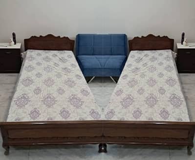 Pair of Single Beds | Pure Wood Bed | Keekar Wood Bed