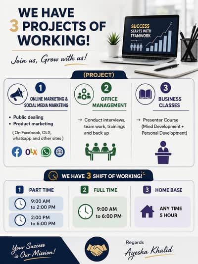 hiring males and females for work