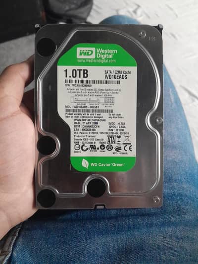 Western Digital (WD) Caviar Green 1TB HDD, model WD10EADS-00L5B1.