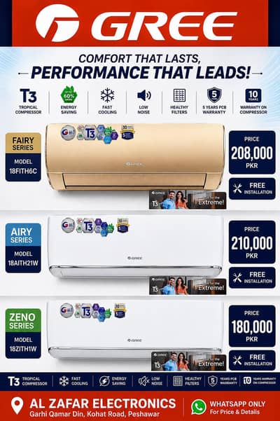 GREE T3 Inverter AC — Fairy, Airy & Zeno read discription