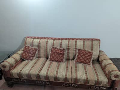 7 seater sofa set with dining table and chairs