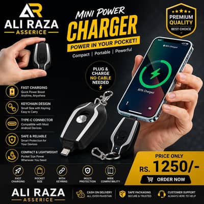 Mini Power Bank Charger | Portable Keychain Fast Charger |