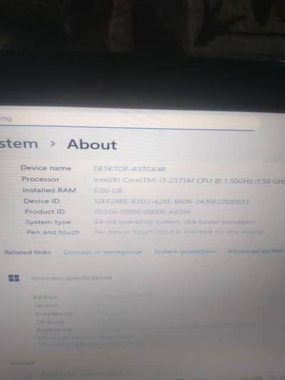 Toshiba laptop 6 ram 230 storage