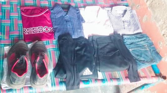 Mens Clothes Lot 9 Pcs Shirts pants Shoes Good Condition Urgent Sell