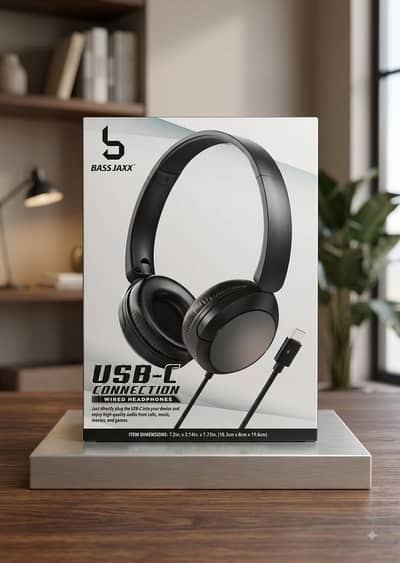 Bass Jaxx USB-C Connection Wired Headphones