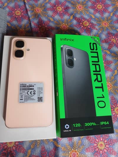 Infinix Smart 10 with box and charger 10/10  with 6 months warrenty