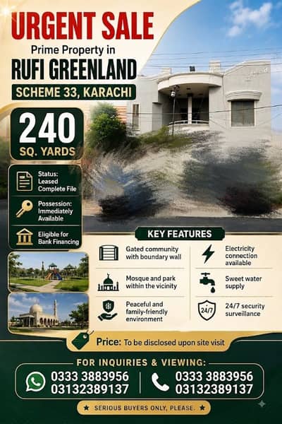Lease Double storey RCC loan applicable Rufi Greenland secured Saba Estate