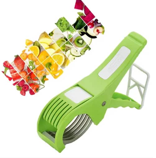 Multi Vegetable & Fruit Cutter 5 Blade Manual Food Chopper Slicer Dicer Kitchen Cutting Tool with Interchangeable Blades