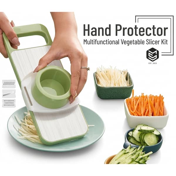 5 in 1 Vegetable Slicer Cutter Multifunction Kitchen Chopper with Interchangeable Blades for Fruits & Vegetables