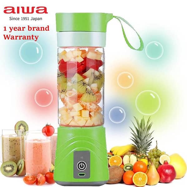 Juicer Blender 6-Blade USB Portable 380ml Personal Smoothie Bottle