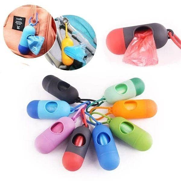 Portable Diaper Bag Dispenser with 2 Refill Rolls for On-the-Go Parents