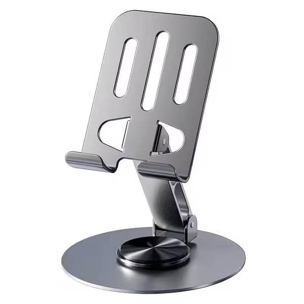 Metal Phone Stand Rotatable Tablet Holder by Aluminum Alloy, Adjustable Desktop Stand
