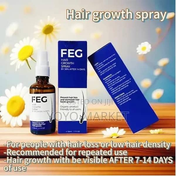 FEG PLUS Hair Growth Serum & Spray 50ml for Men and Women. . .