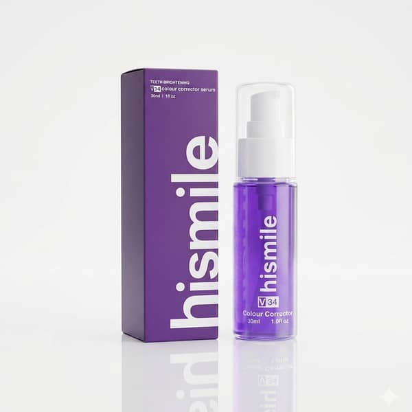 Hismile V34 Colour Corrector Serum – Purple Teeth Whitening Serum for Brighter Smile & Instant Stain Removal