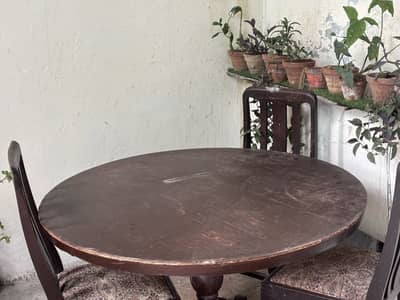 Dinning table for sale with three chairs