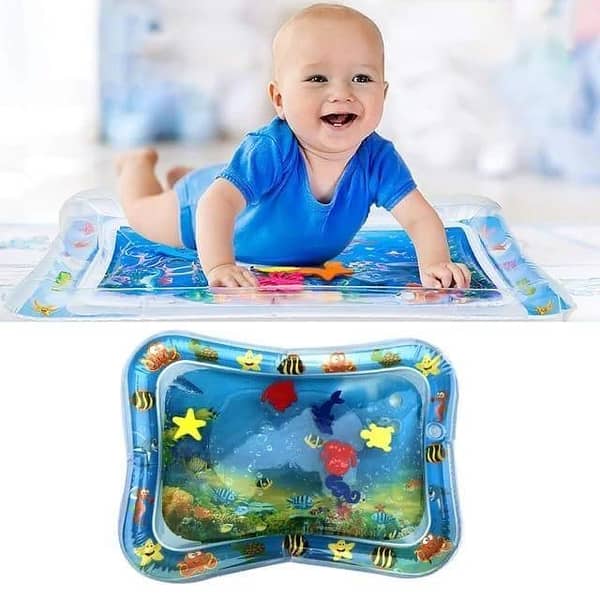 Inflatable Tummy Time Mat Premium Baby Water Play Mat for Infants and Toddlers for 3 to 24 Months Strengthen Your Baby's Muscles