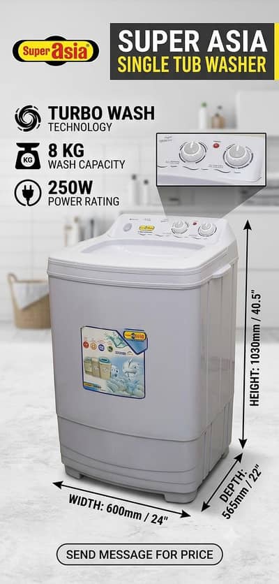 Super Asia Semi-Automatic Washing Machine
