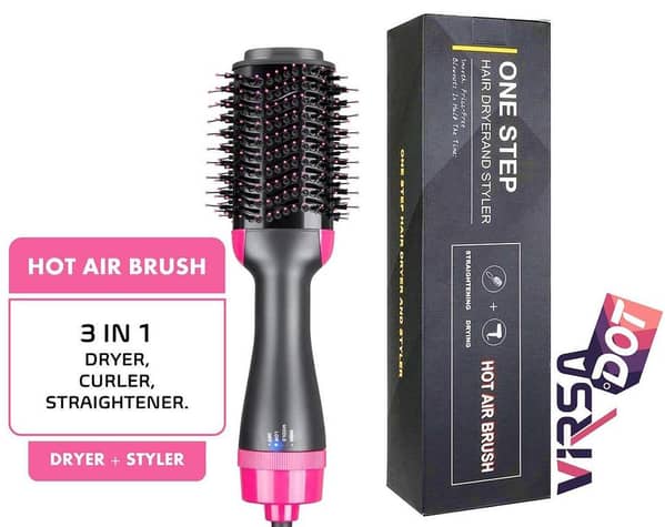 ONE Step Hot Air Brush - Hair Straightener, Brush, Dryer Comb, Volumizer, and Curler by Muhammadia Store