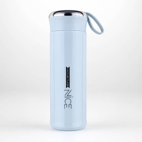 Premium Double Wall Vacuum Insulated Stainless Steel Water Bottle with Secure Lid and Portable Carry Loop for Everyday Hydration