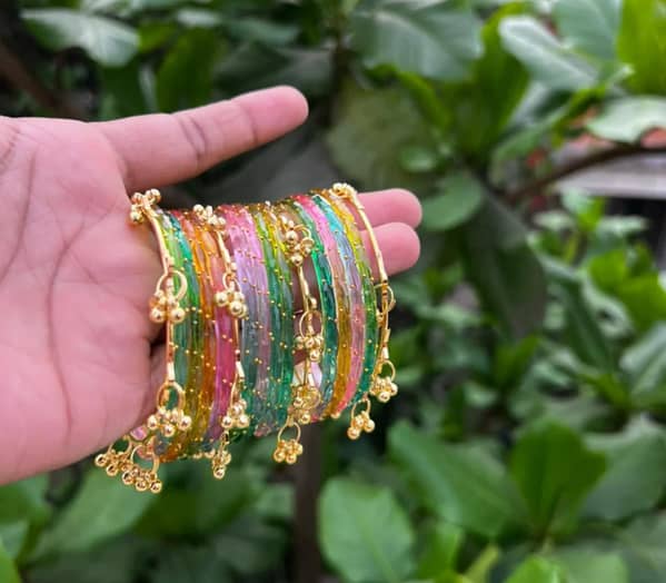 Kashmiri Bangles: 1 Dozen and 4 Kangan in All Colors