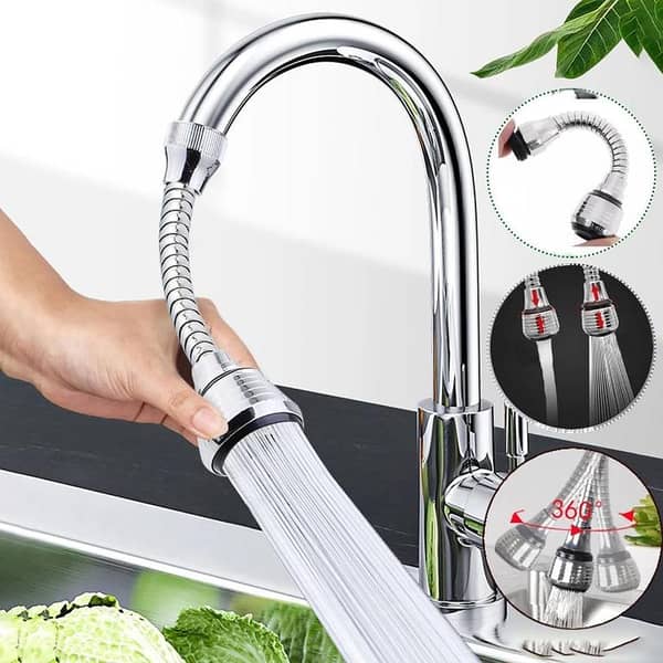 Universal 360° Swivel Faucet with Fine Mesh Water Filter and Bubble Sprayer – Noor Mega Store