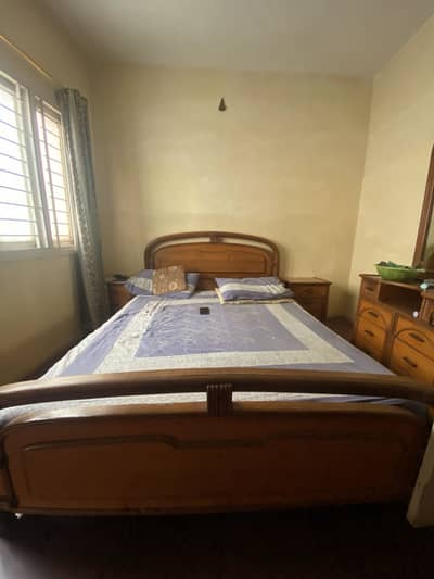 Old model bed with metres