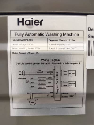 15 KG Haier Automatic Washing Machine,HWM 150-826 Top Load