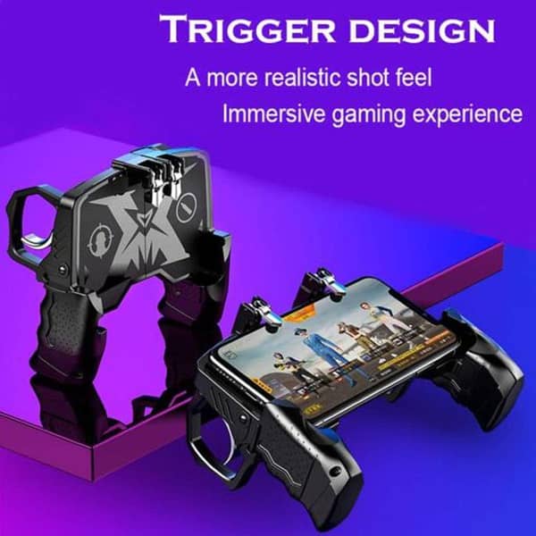 K21 Mobile Gaming Gamepad with Triggers | PUBG, Free Fire & Call of Duty Controller | Ergonomic Phone Holder with Responsive L1R1 Triggers | No-Lag Shooting & Precise Aim | Adjustable Grip for All Smartphones | Easy-to-Use Mobile Gaming Accessory. .