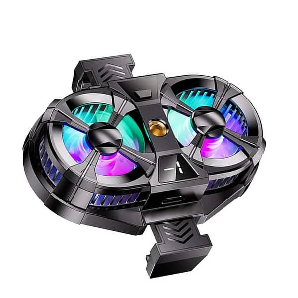 SL-07 Mobile Cooling Fan - Portable Gaming Fan for Smartphones, Adjustable, USB Powered, Silent, RGB Light, Heat Sink, Cold Wind, for PUBG, Free Fire, Gaming, Live Streaming, Smartphone, iPhone, Android - Compact, Durable, High-Quality Cooling Fan
