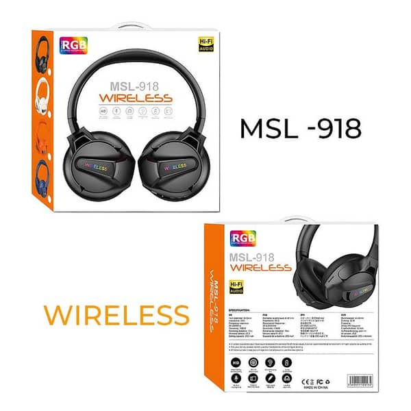 MSL-918 & CK100 A Headphones: Wireless (MSL-918) and Wired (CK100 A) Options