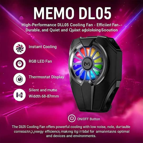 DL05 Mobile Cooling Fan for Phones and Gaming Devices