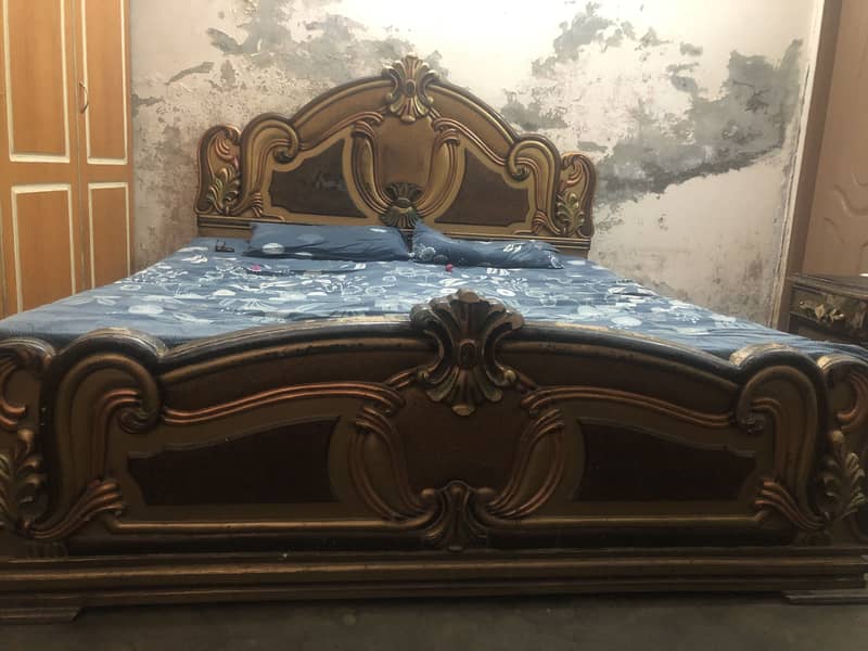 Bed, Dressing table , side table , showcase 1