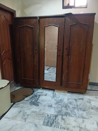 wooden wardrobe