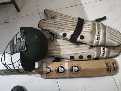 used cricket kit for  Newberry bat, XDK pads, Matsuri Helmet