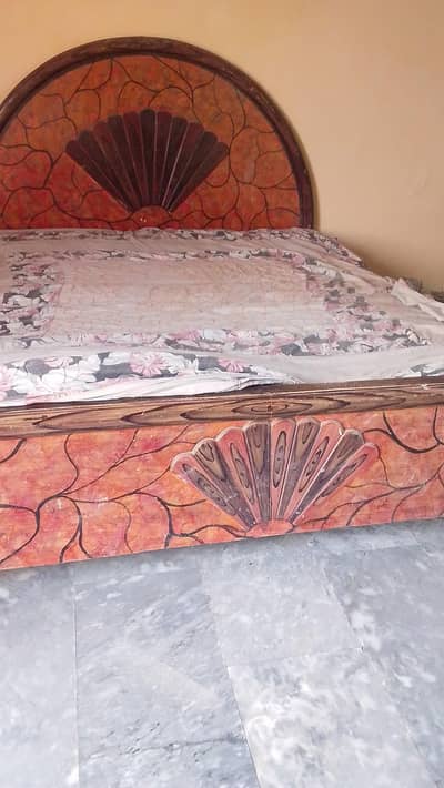 bed with 1 side table for sale
