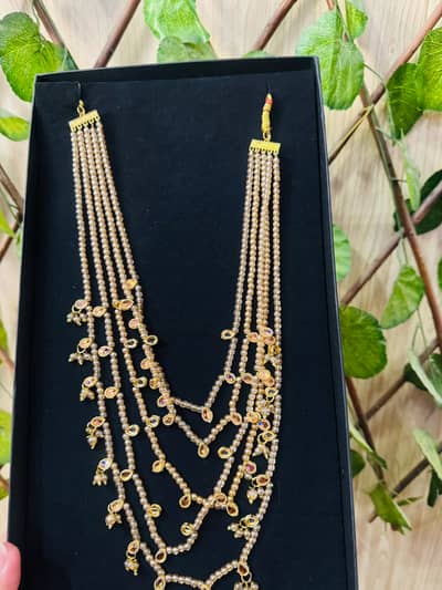 Luxury Multi-Layer Pearl Bridal Haar Necklace | Wedding & Party Wear J