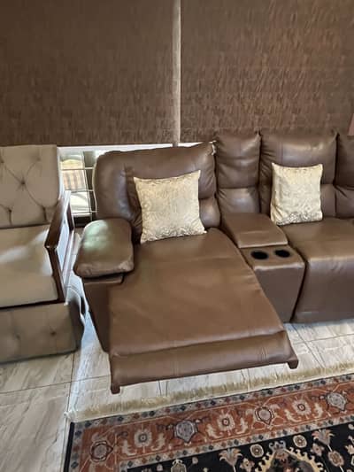 Brown Pure leather Sofa