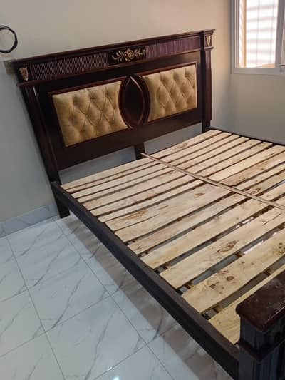 wooden bed