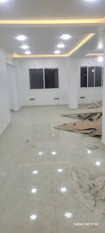 Tariq Road 1st and 2nd floor rent both available Each floor 2000 sq feet with 2 washrooms 1 kitchen space Sign board allowed proper commercial