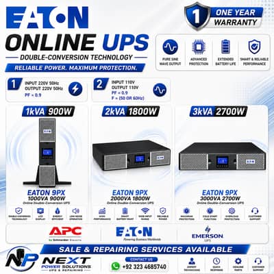 EATON 9PX ONLINE UPS 1kva 2kva 3kva Double Conversion Ups Available