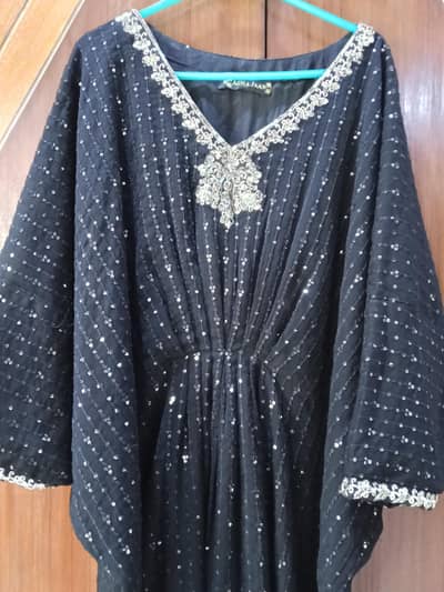 agha jaan black kaftan
