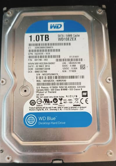 1 TB internal Hard Drive WD Blue