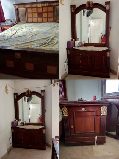 King size bed and dressing table with mattress
