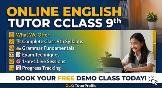 Online English Tutor For Class 9th  - Live Interaction Classes