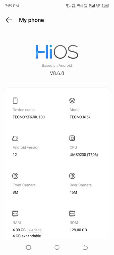 Tecno Spark 10C 4+4/128