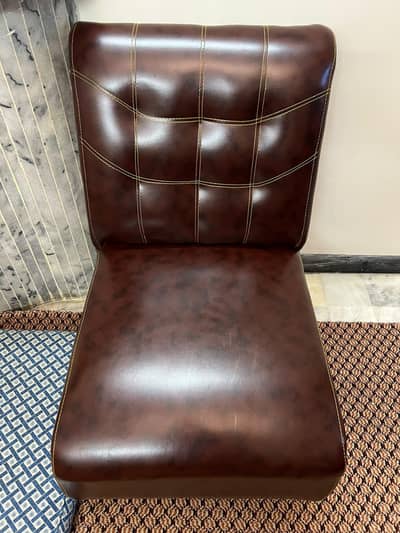 3 Single Seater Leatherette / Rexine Chairs in Excellent Condition new