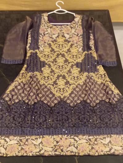 Embroidered party wear frock