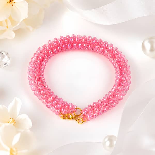 Handmade Crystal Beaded Bracelet for Women | Colorful Seed Beads | Adjustable Gold-Clasp Jewelry