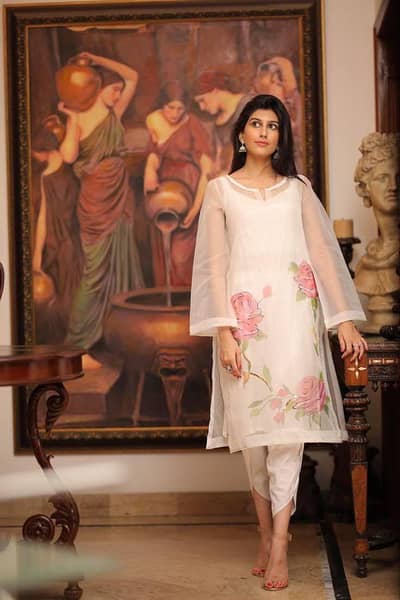 Hand made painted unique designs dresses.